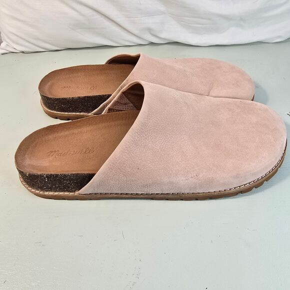 Madewell Layne Clog Mule in Nubuck Leather Casual Pink EUC Size 11 - Picture 5 of 9